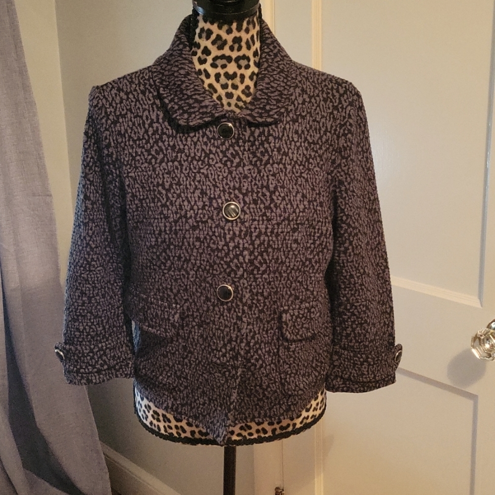 Vintage Leopard Print Blazer